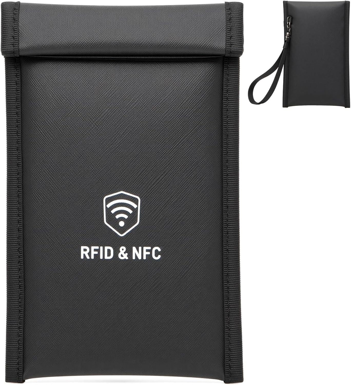 2 Pack [5G/Bluetooth/WiFi/GPS] Faraday Bags for Phones - Signal Blocker, Fireproof Waterproof Anti-Scratch | Detachable