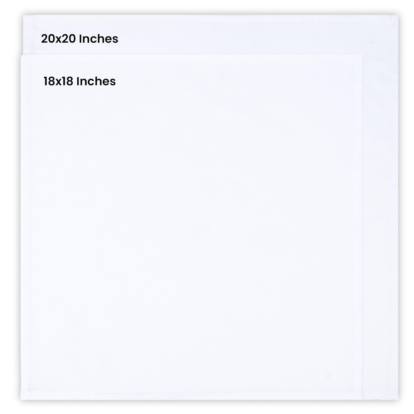 Utopia Kitchen White Cloth Napkins [12 Pack, 18x18 Inch] Absorbent Cotton Blend Washable and Reusable for Dinner, Restaurant, Lunch, Wedding and Hotel