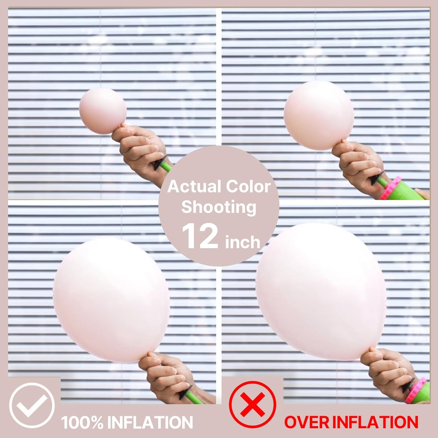 PartyWoo Beige Balloons - 101pcs 12 Inch Boho Cream & Ivory Latex for Weddings & Celebrations