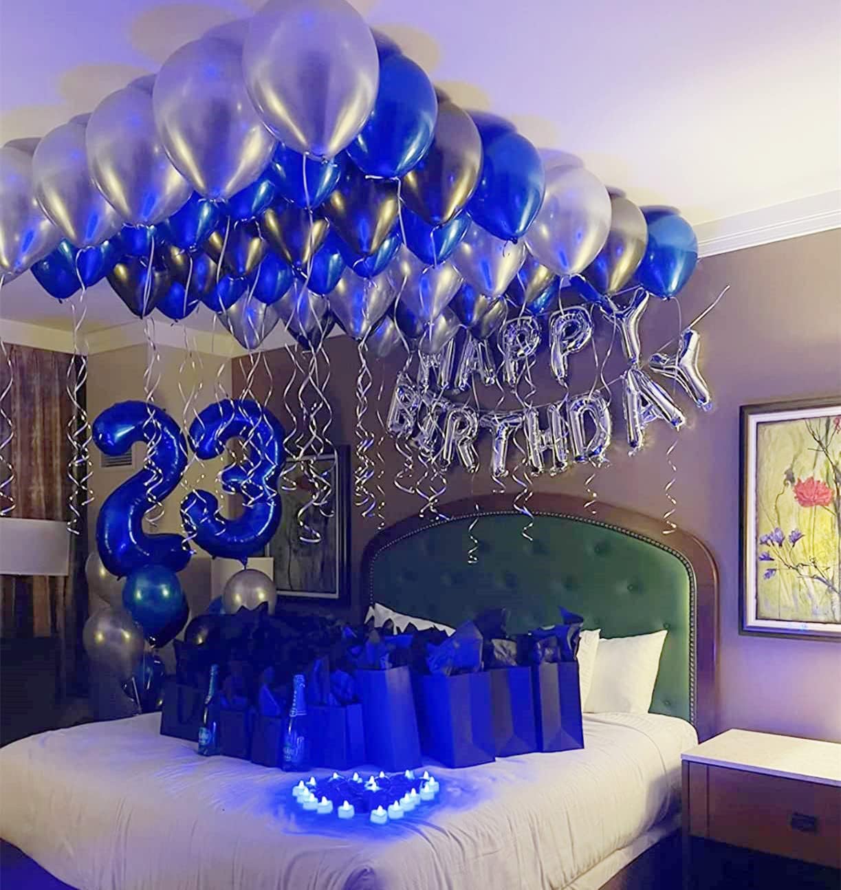 Number 3 Balloon - 40 Inch Navy Blue Birthday Decoration for Three-Year-Old Celebrations
