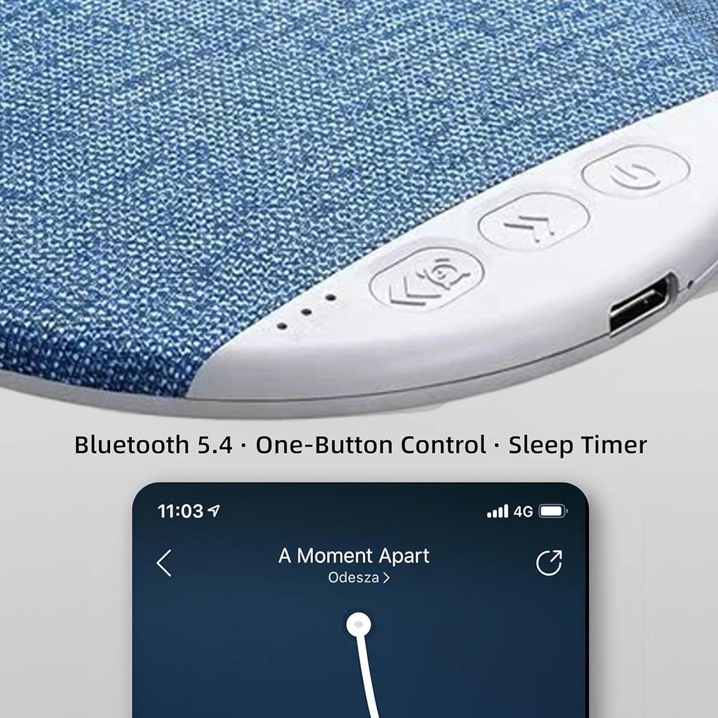 Generic (2Pcs) Bluetooth Pillow Speaker for Sleeping, Ultra Thin Pillow Speaker with White Noise Timer, Wireless Sleep