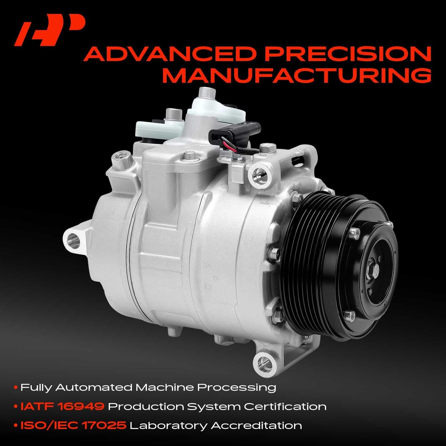 A-Premium Air Conditioner AC Compressor with Clutch Compatible with Mercedes GLE43 AMG GLS450 GLS550 GLS63 AMG, GLE63 AMG 2016-2019, 7 Grooves, 7SES17C Style
