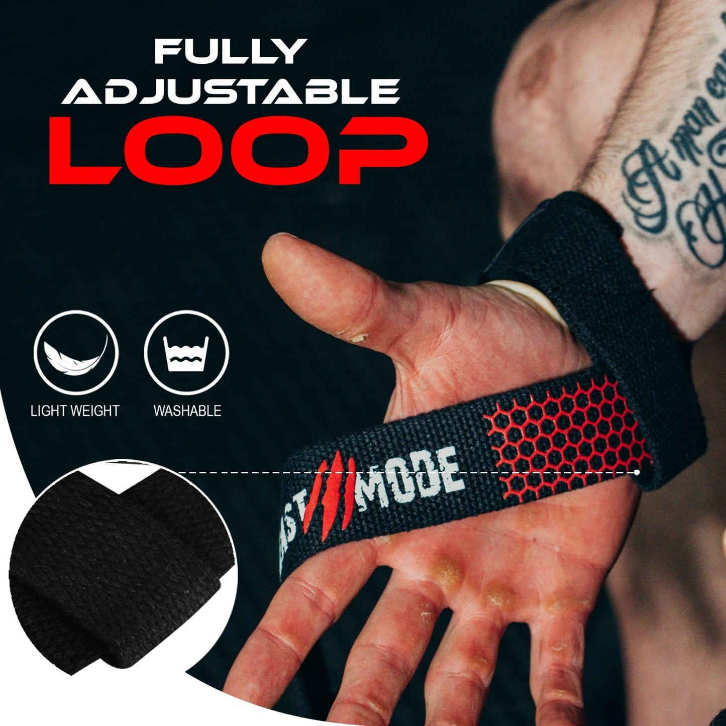 BEAST RAGE Lifting Wrist Straps for Weightlifting, Straps Gym Grip Power Workouts Lifting Straps Padded Neoprene & Premium Cotton Men Women, Deadlift Bodybuilding Exercise Lifting Straps (Gel)