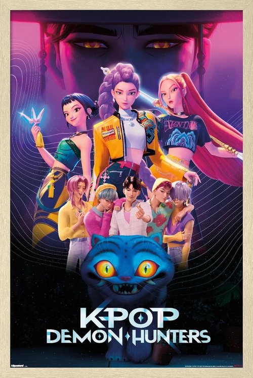 Netflix KPop Demon Hunters Wall Poster - Framed Blonde Version, 34L x 22.4W