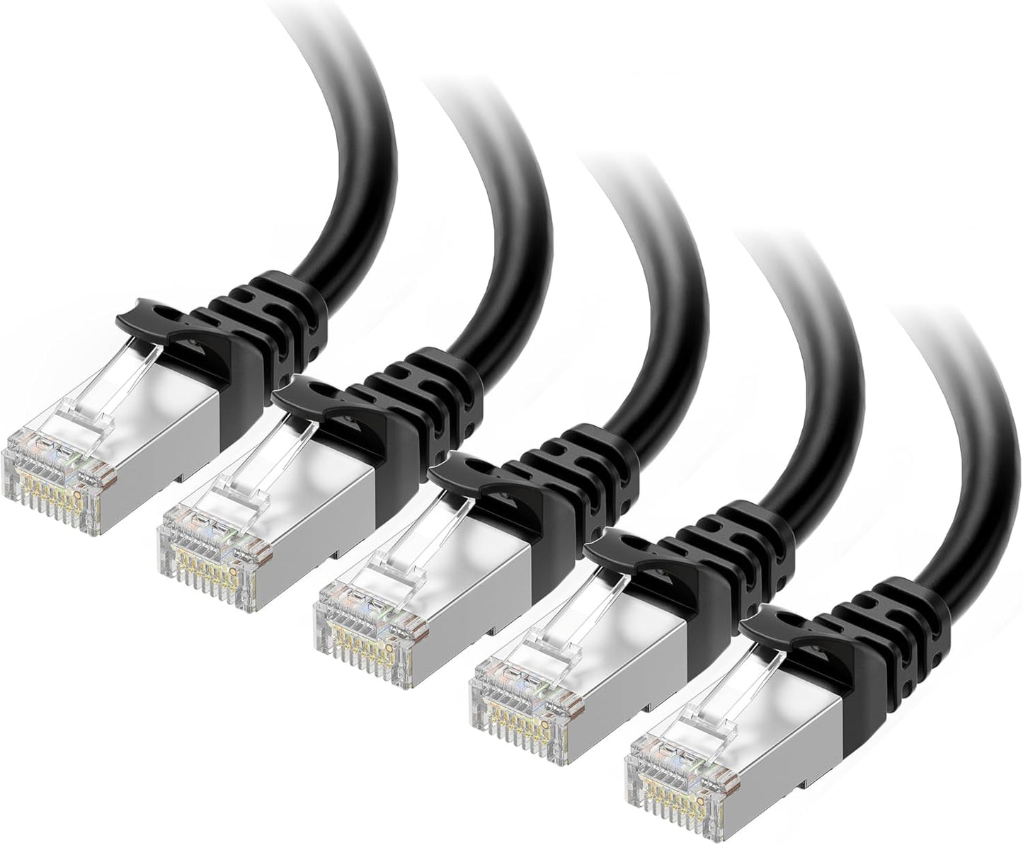 10Gbps 5-Pack 6A 3ft, 6A Cat6A Cable Matters Snagless Short Shielded Cat Ethernet Cable - Cat Cable, Cord, Ethernet