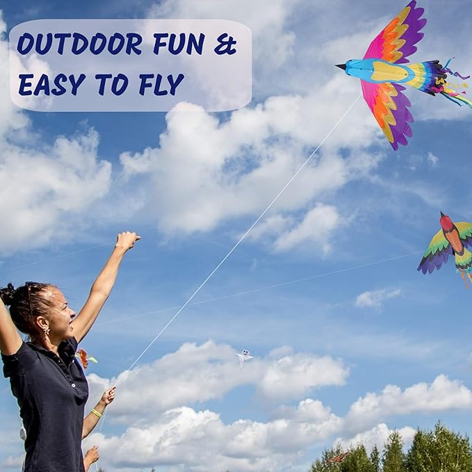 Premier Kites Paradise Bird Kite are Great Kites for Adults and Easy to Fly Kites for Kids | A Large Kite with a 70 Inch Wingspan and a 36 Inch Body with Bold Colors and Detailed Applique Work