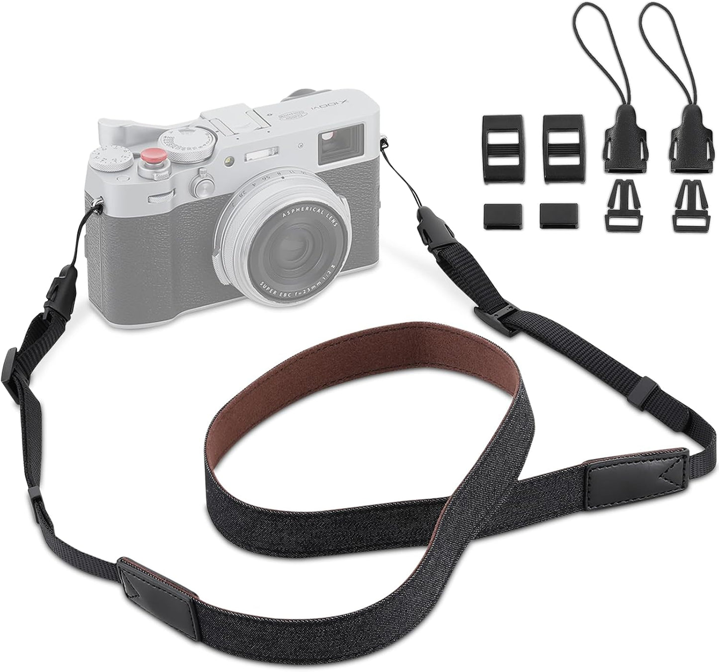 Haoge Camera Canvas Thin Strap Neck Shoulder for Binoculars,monoculars,Mirrorless or DSLR Camera,Rangefinders