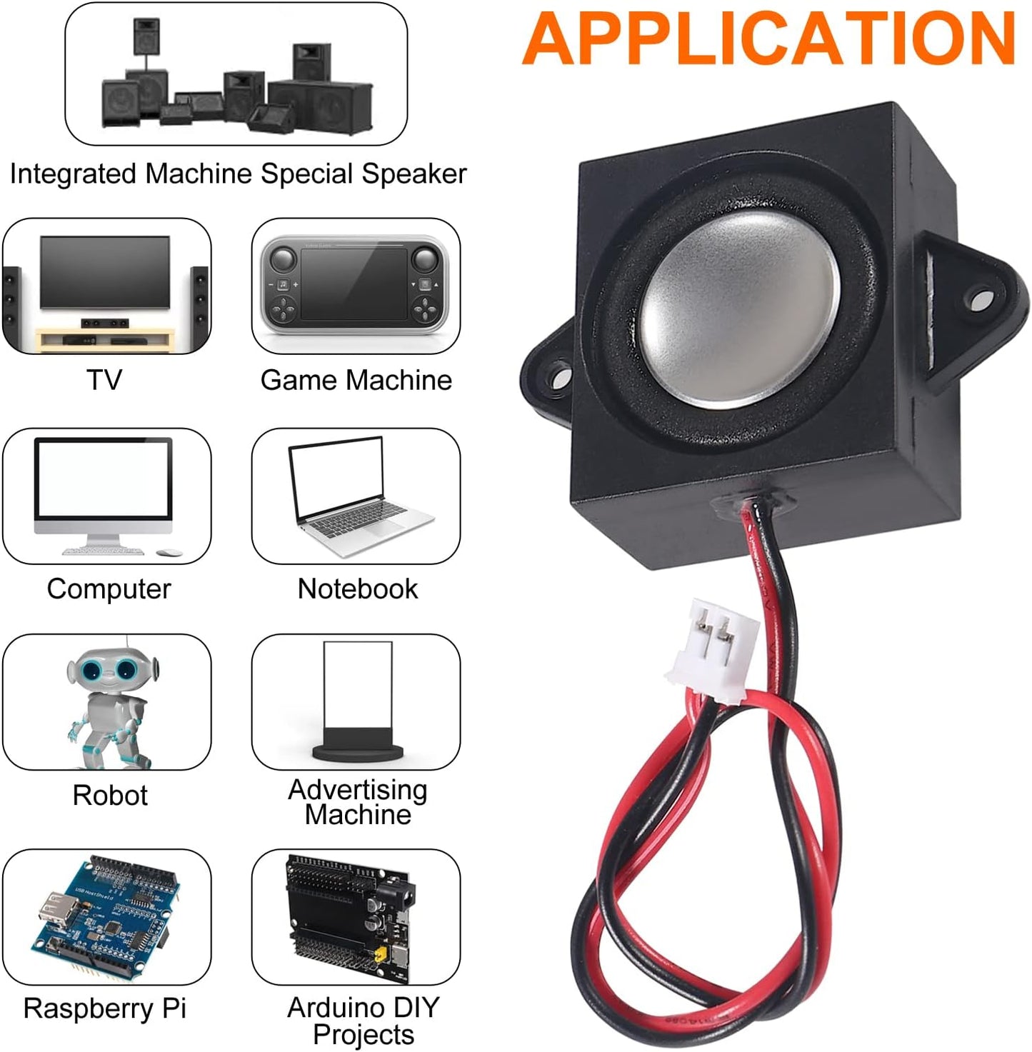 MELIFE 2pcs 3 8 Watt Ohm Single Cavity Mini Speaker - Full-Range Mobile Portable Advertising Machine With Connector