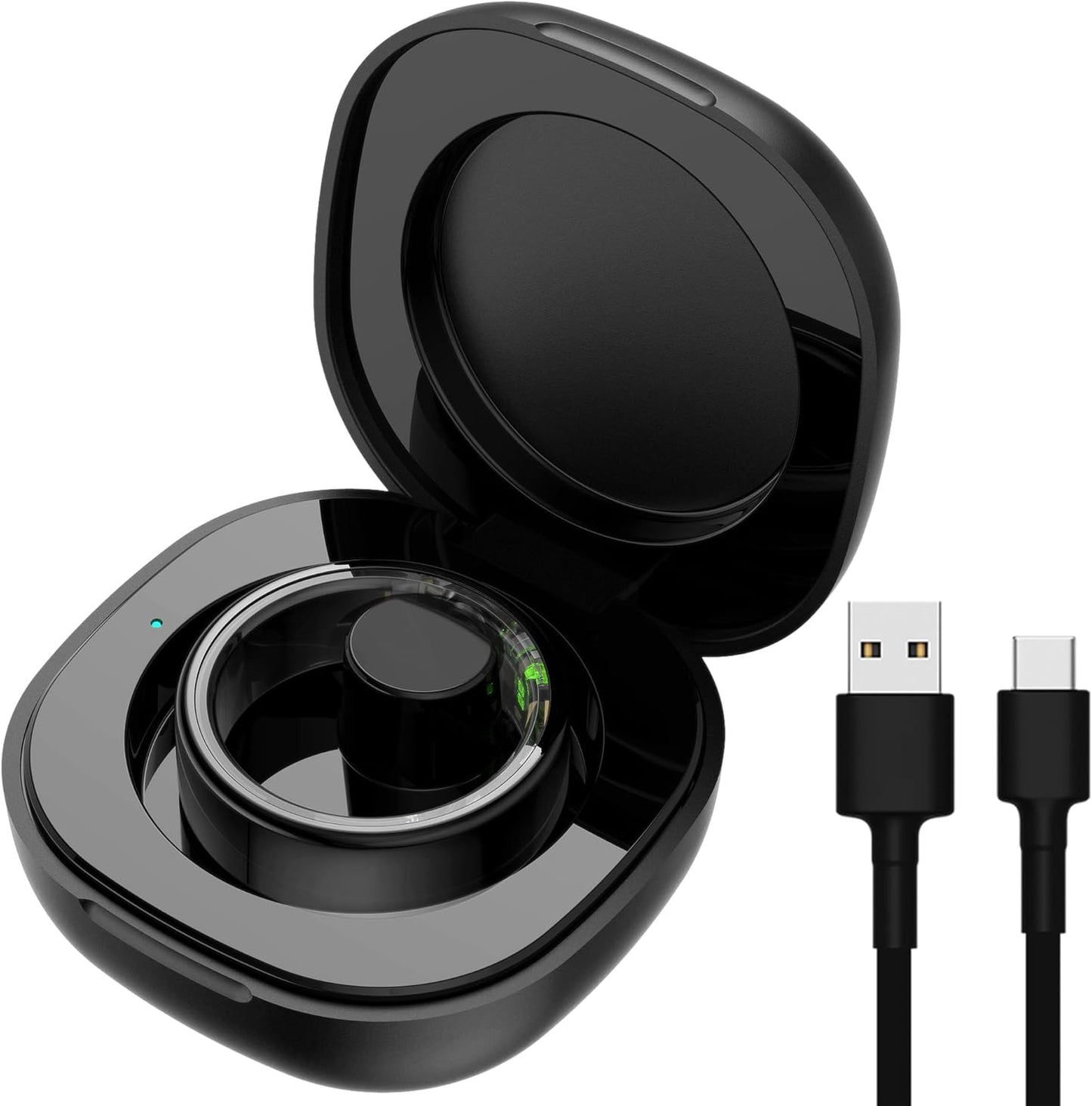 CNBRO Smart Ring Charging Case Magnetic Charger Portable Charging Box Small Compartment for Fitness Rings (Not Wireless