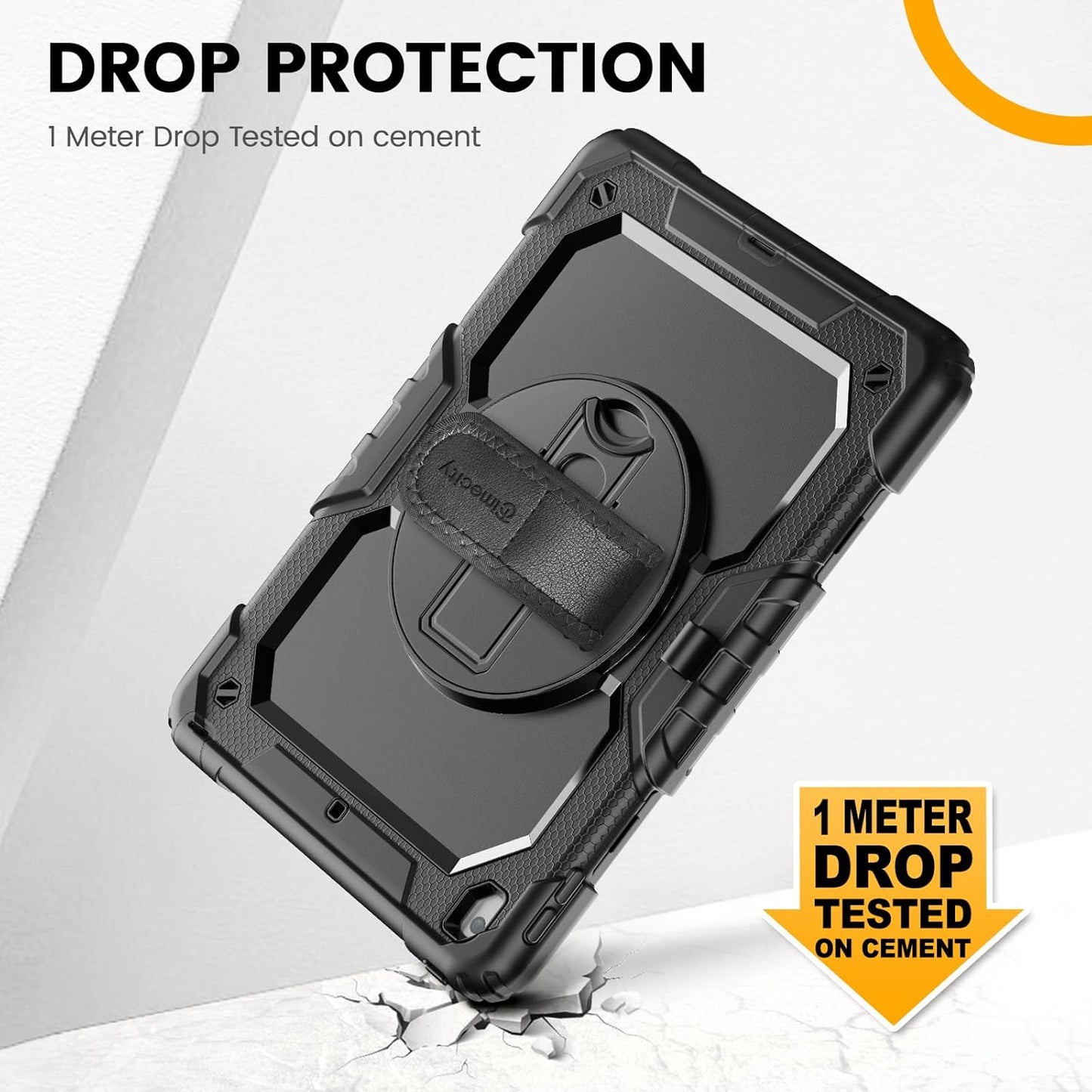 timecity 9th/ 8th/ 7th 10.2 inch Case for iPad Generation - Heavy Duty Protective Cover with Screen Protector, Rotating