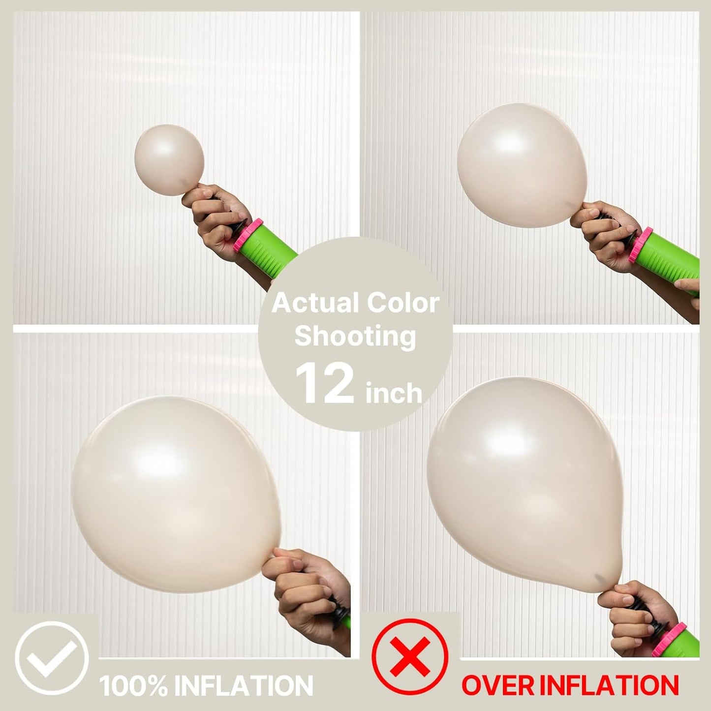 PartyWoo Pearl Beige Balloons - 140-Piece Arch Kit | Off-White, Sand & Cream for Weddings & Events
