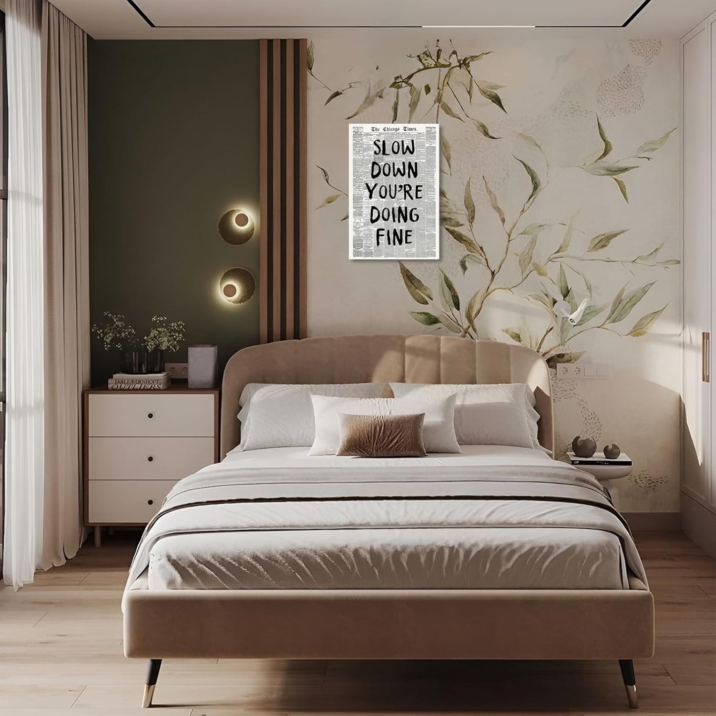 Rubeoxn Retro Poster - Uplifting Black and White Canvas Wall Art | 12x16in Unframed Decor