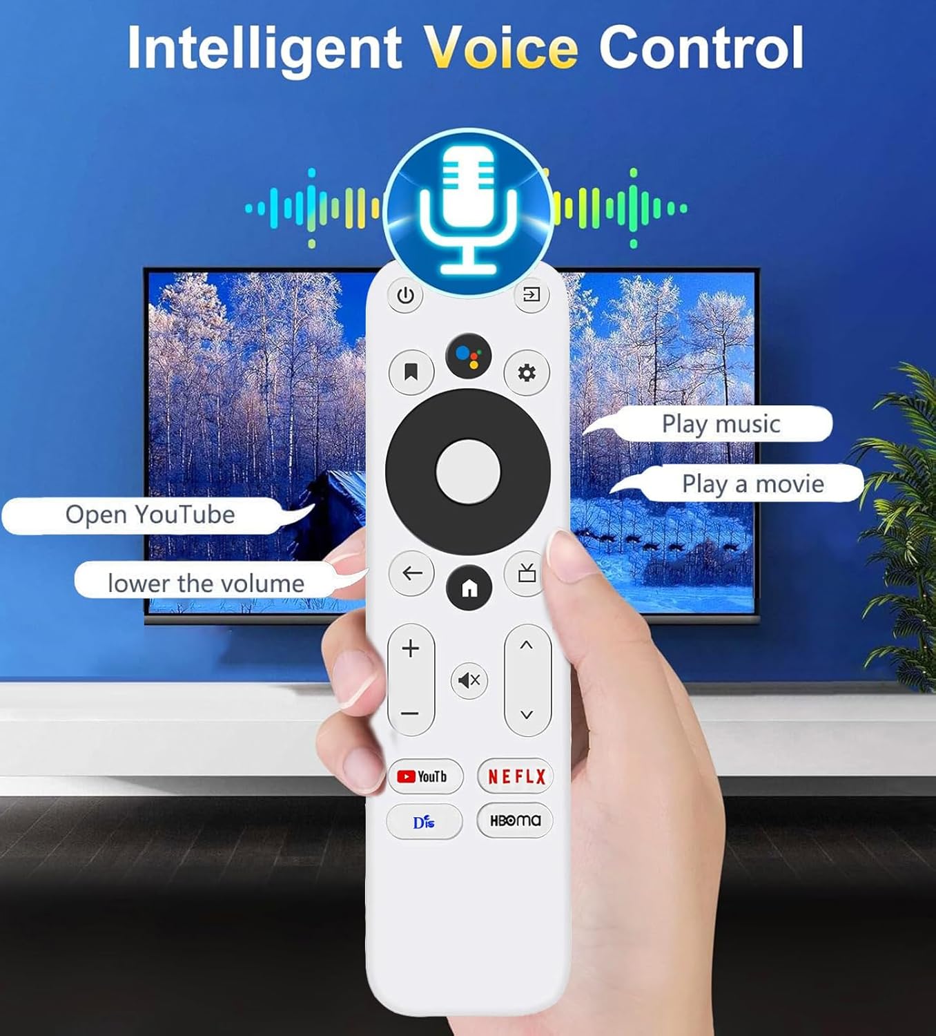 AieSHOP 4K 100024646 100026240, 4 Replacement Voice Remote Control for Onn Android TV FHD UHD Streaming Stick TV Box