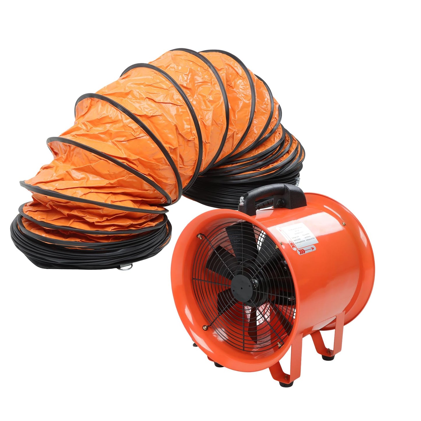 findmall 10 Inch Air Mover Blower Fan with 33Ft Flexible Duct Industrial Portable Air Blower Fan 320W 1520CFM 3300RPM for Extraction and Ventilation, Industrial, Paint Booth