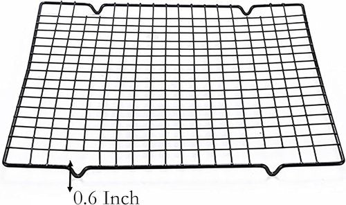 Line Roasting Cooling Racks - High Strength Stainless Steel Grill Racks for Baking & BBQ | 10.6" x 9.8" (2 Pcs)