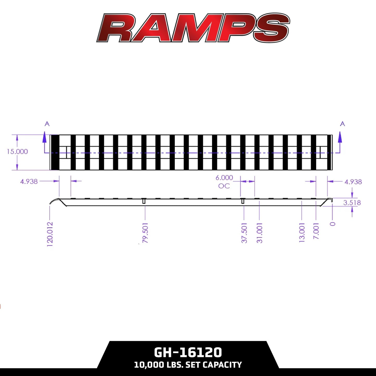 GEN-Y Hitch Heavy Duty Aluminum Loading Ramps - Set of 2, 10 Feet Long x 15 Inches Wide, 10000 lbs Capacity, Hybrid Hook and Plate Ends, Serrated Cross Rungs for Maximum Traction