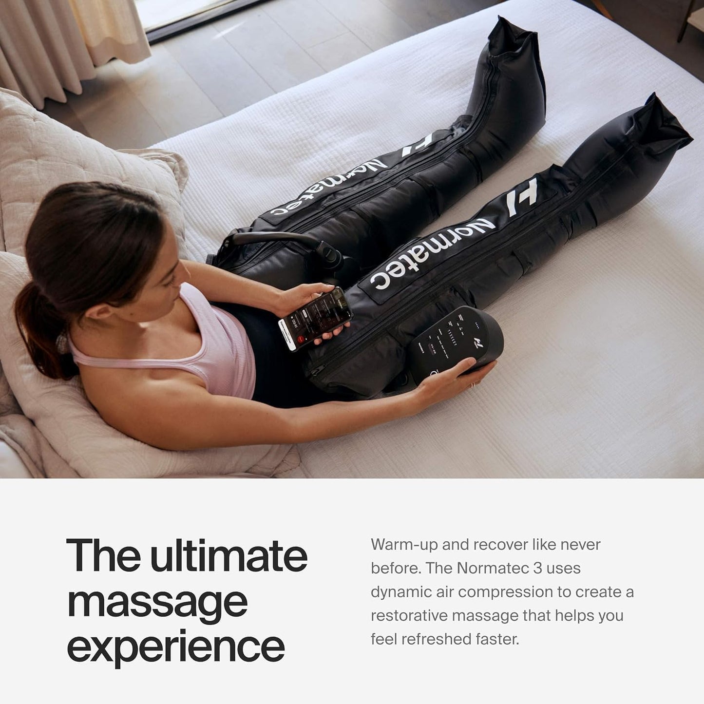 Hyperice Normatec 3 - Recovery System with Patented Dynamic Compression Massage Technology (Normatec 3 Standard Size Legs)