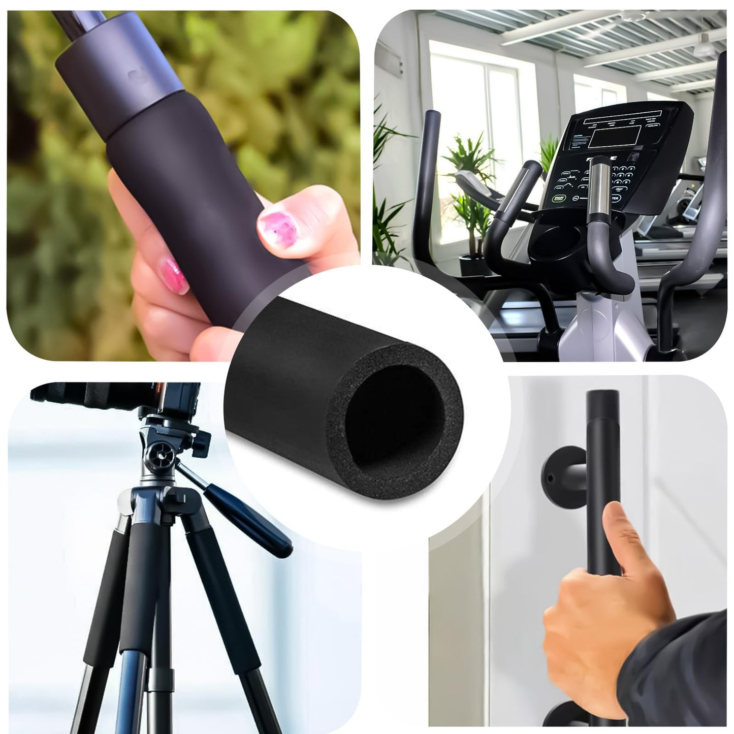 Bicycle Handlebar Grips Cover Racing Bike Sponge Foam Rubber Tube Flexible Cuttable Handlebar Cover Foam Grips,Pack of 2 Piece,Inner Diameter 21mm/0.83inch