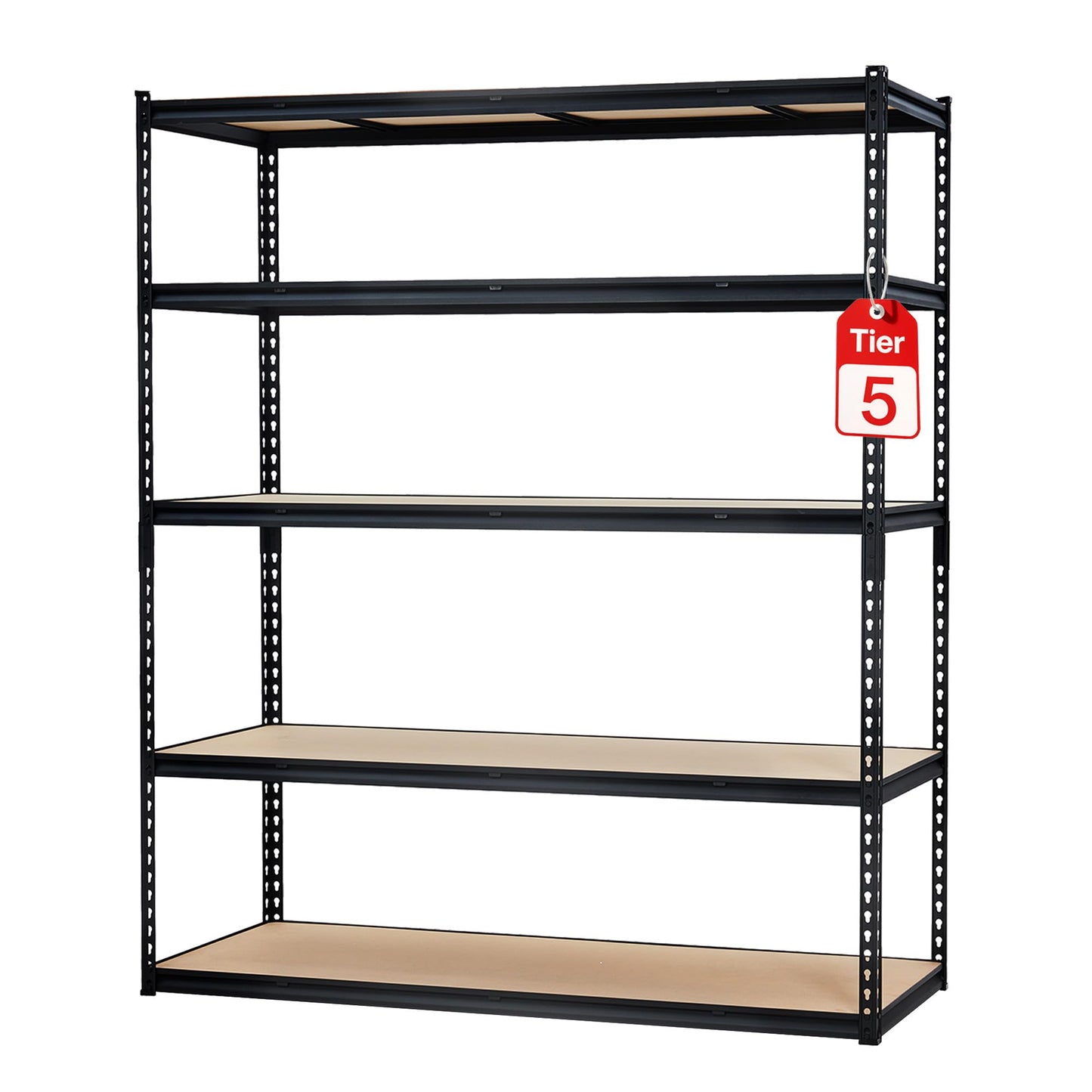 GarveeTech 5 Tier Garage Shelving, Adjustable Heavy Duty Garage Shelves, Metal Storage Shelves Unit, 60 x 24x 72in,Loads 3000 LBSS, Steel Wire Rack Shelf Organizer for Garage, Kitchen, Laundry, Office