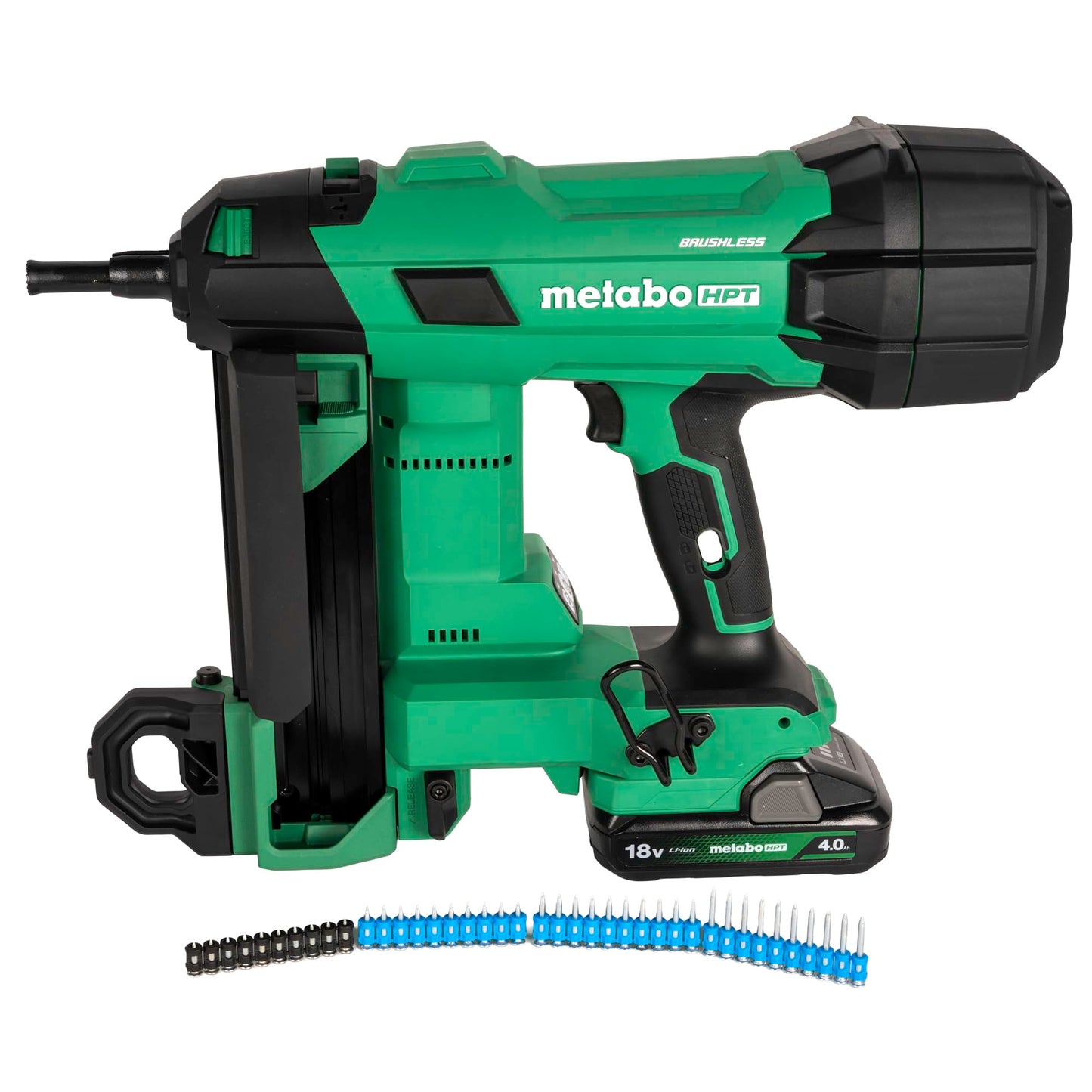 Metabo HPT 18V Cordless Concrete Pin Nailer Kit, Highest Impact Energy in its Class (110 Joules), Compatible with Other Brands Pins, 1/2-Inch to 1-9/16-Inch Nail Length, NC1840DA