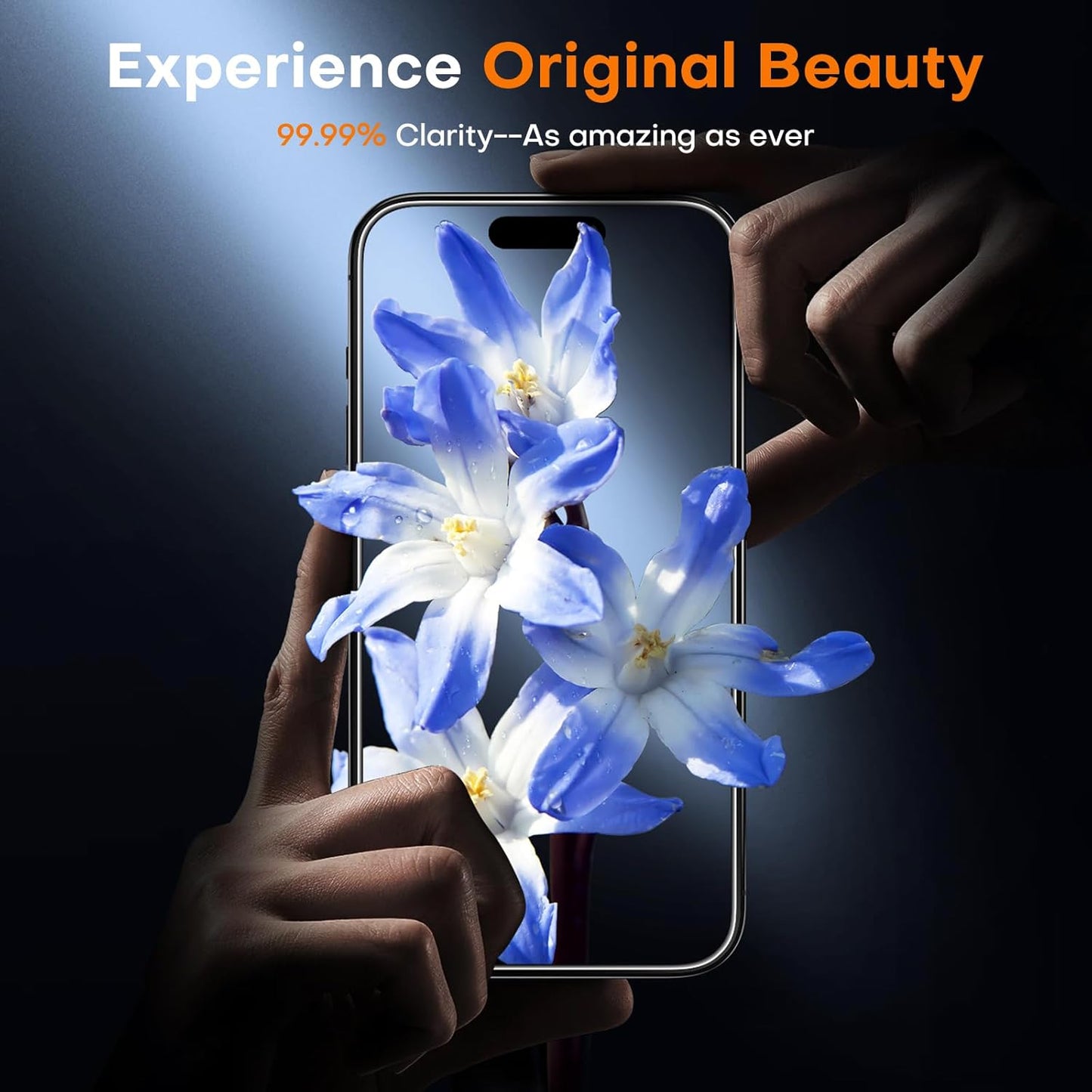 16 9H 2 Pack TOCOL for iPhone Screen Protector, Full Coverage Hardness Easy Installation Military Grade Shatterproof HD