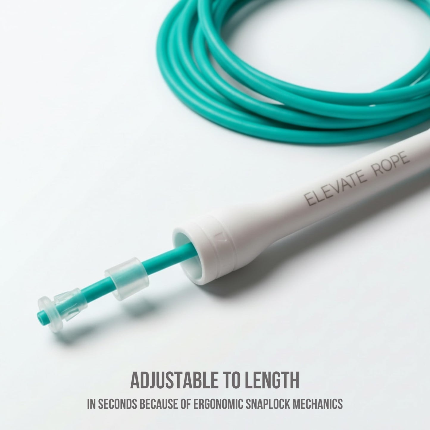 Elevate Rope Professional Speed Rope - 3m Adjustable Skipping rope, 5mm PVC with Nylon Core for Cardio, Double Unders & Crossfit - Durable Jump Rope Used for Indoor/Outdoor Training. (Turquoise)