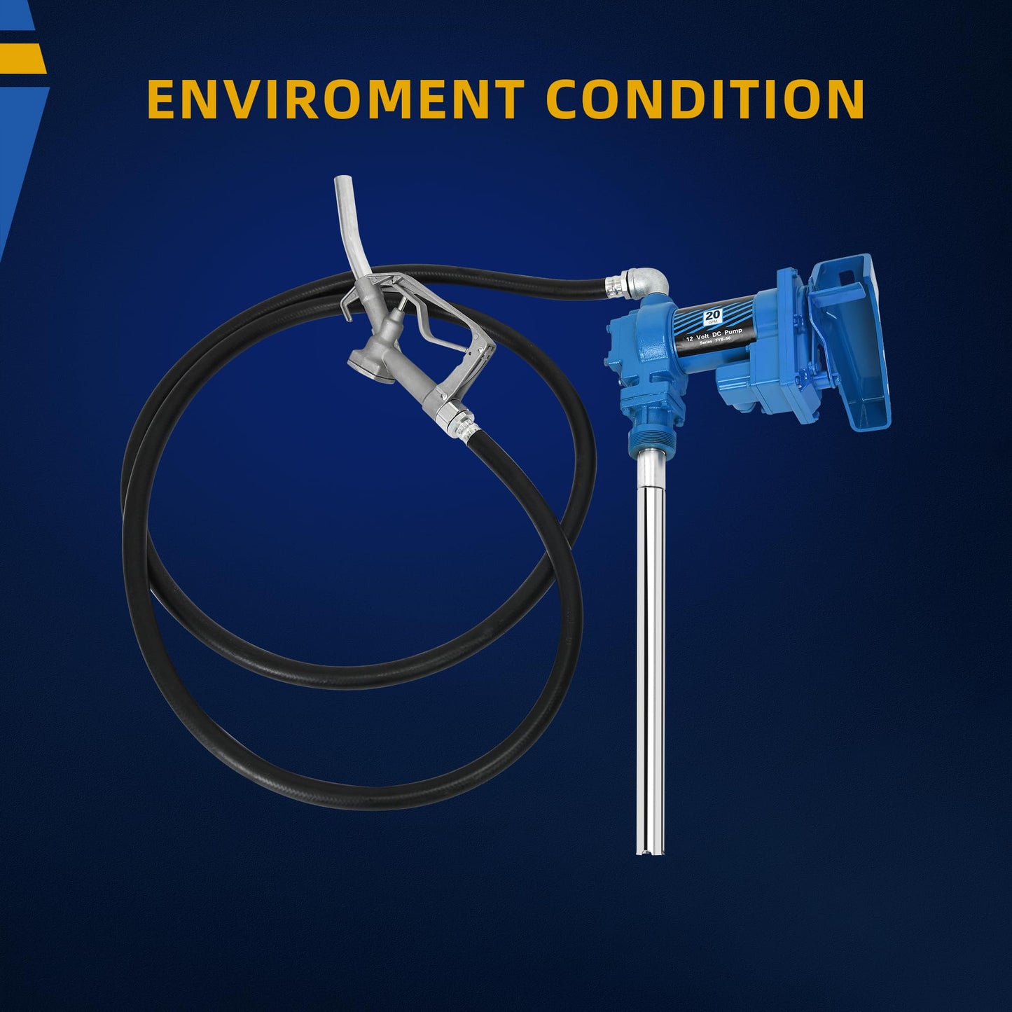 DWVO 20GPM 12V Fuel Transfer Pump DC Gasoline with Nozzle Kit for Gas Diesel Kerosene