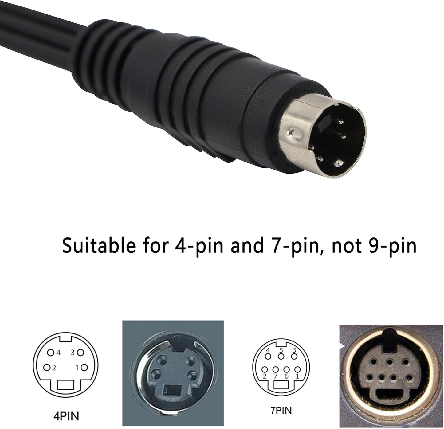 4 3 (27cm) Pin S-Video to RCA AV Female Cable for TV PC Computer Video AV Projector for Video TV Laptop Adapter Cable