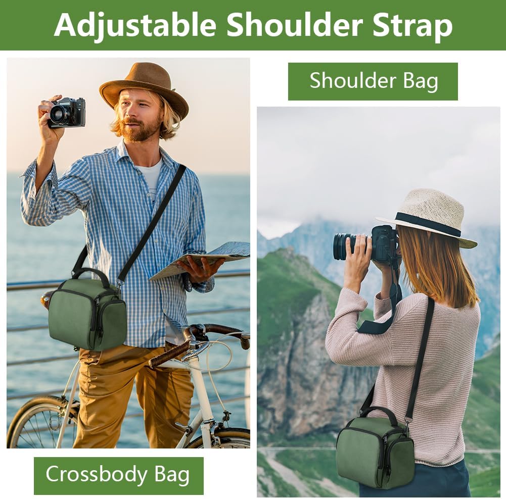 Ainiv Backpack, Backpacks DSLR Camera Bag, Waterproof Anti-Shock SLR Camera Case, Large Adjustable Shoulder Strap