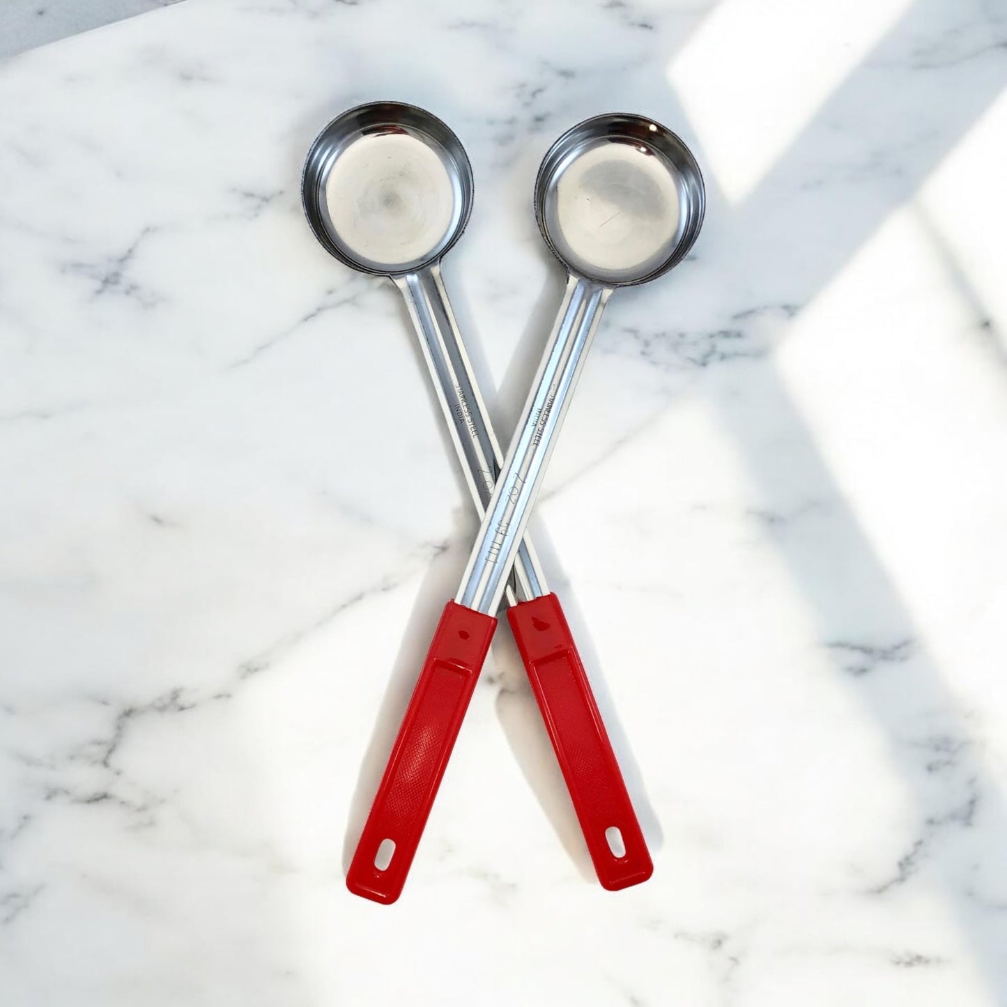 Habanerofire 2 Ounce Solid Stainless Steel Portion Control Ladle Spoon for Measuring and Serving; Commercial Grade Serving Scoops [Pack of 2]