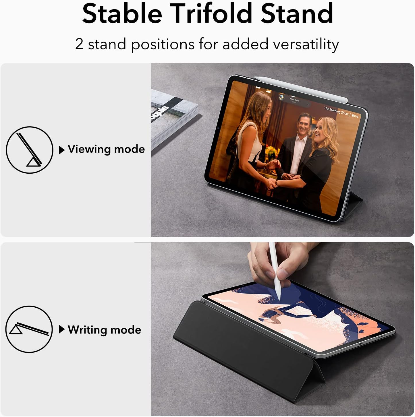 ESR 12.9 6th/5th/4th 13 Inch M3/M2 (2025/2024), for iPad Pro Gen, iPad Air Case Powerful Magnetic Attachment, Slim