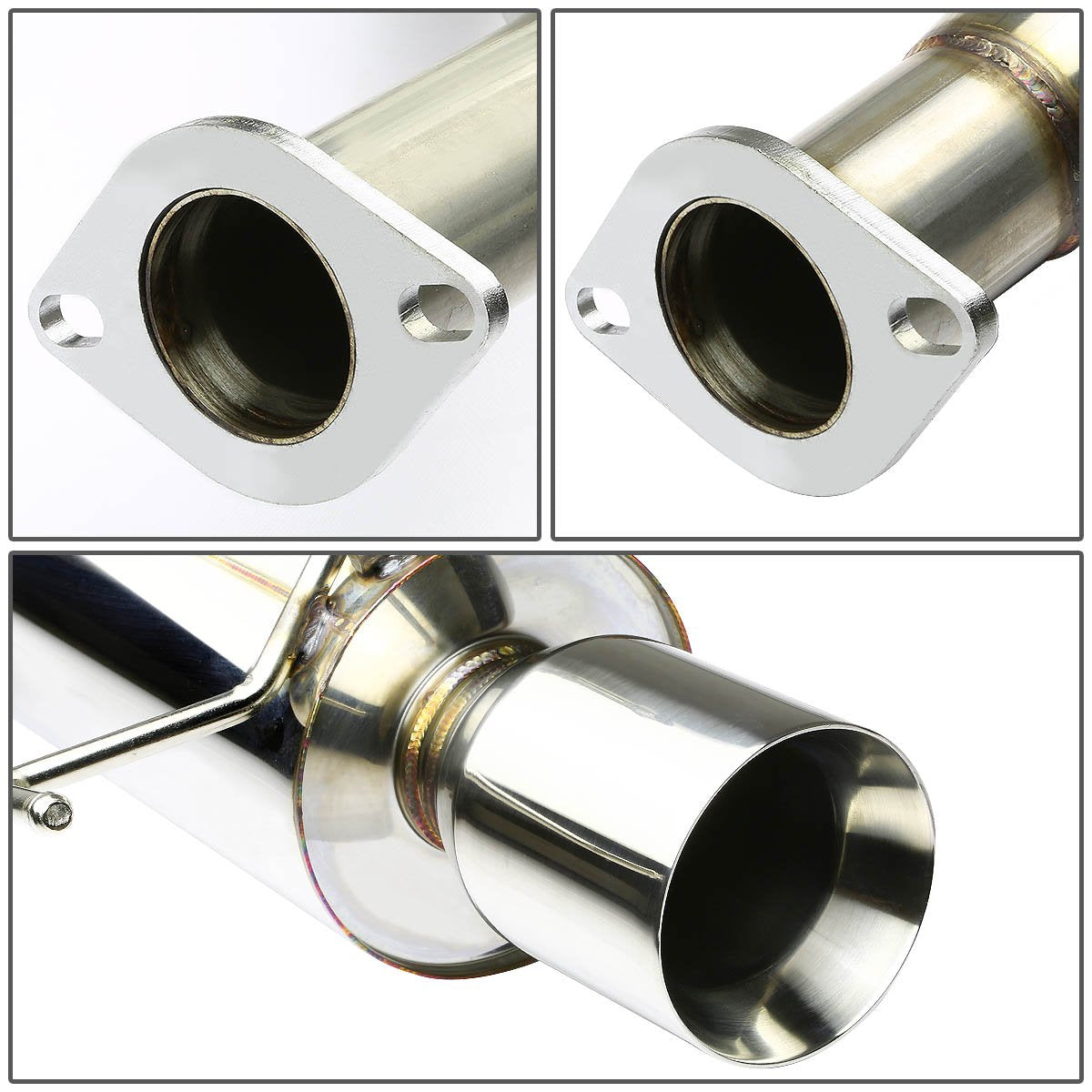 DNA MOTORING CBE-IS300-NRT Stainless Steel Cat Back Exhaust System [Compatible with 01-05 IS300 Altezza XE10]