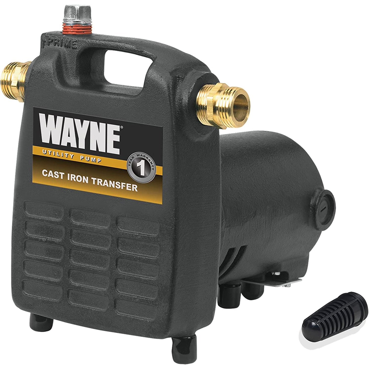 WAYNE PC4 1/2 HP Cast Iron Multi-Purpose Transfer Pump – Non-Submersible Utility Water Pump with Suction Strainer, Model 55832