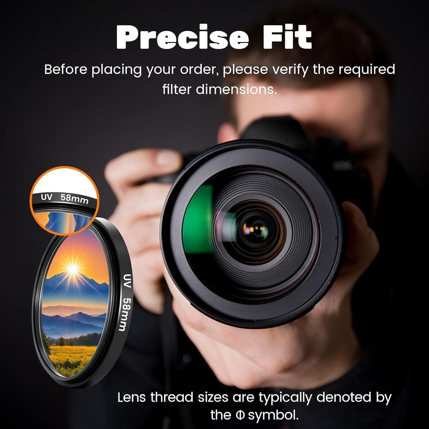 Wokyo 67mm 3 Set UV/CPL/FLD Lens Filter Kit with Portable Travel Storage Case, Pcs Multi-Coated HD Optical Glass Camera