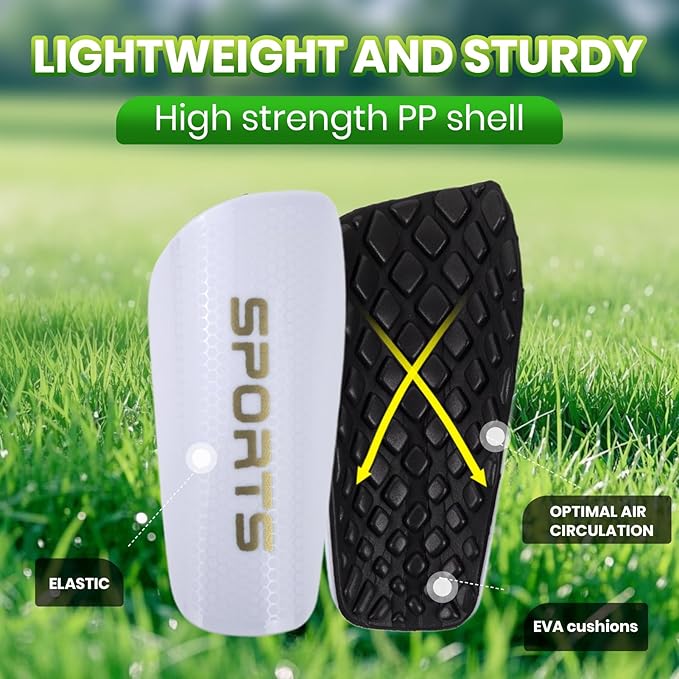 Shin Guards Soccer Kids 2025 Version High-Density Foam Soccer Shin Guard with Sleeves Shin Protective Pads for Kids Daily Practice School Competitions Outdoor Play