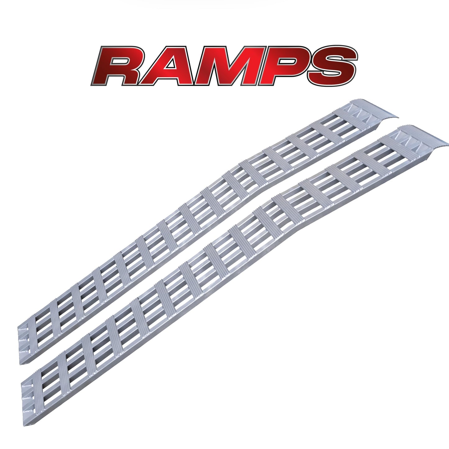 GEN-Y HITCH Arched Aluminum Ramps, 1 Ft x 7 Ft 10 in, 750 lbs Capacity Per Ramp, Lightweight