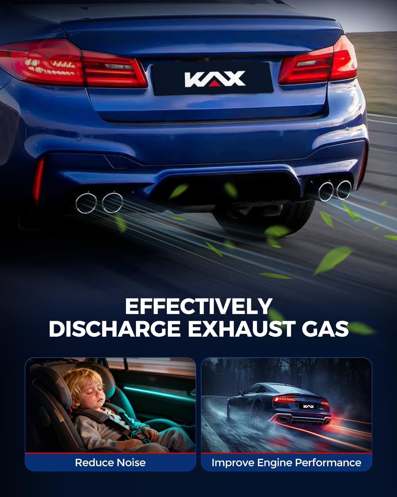 KAX Stainless Steel Cat Back Exhaust System Compatible with 2017-2018 Toyota Corolla iM