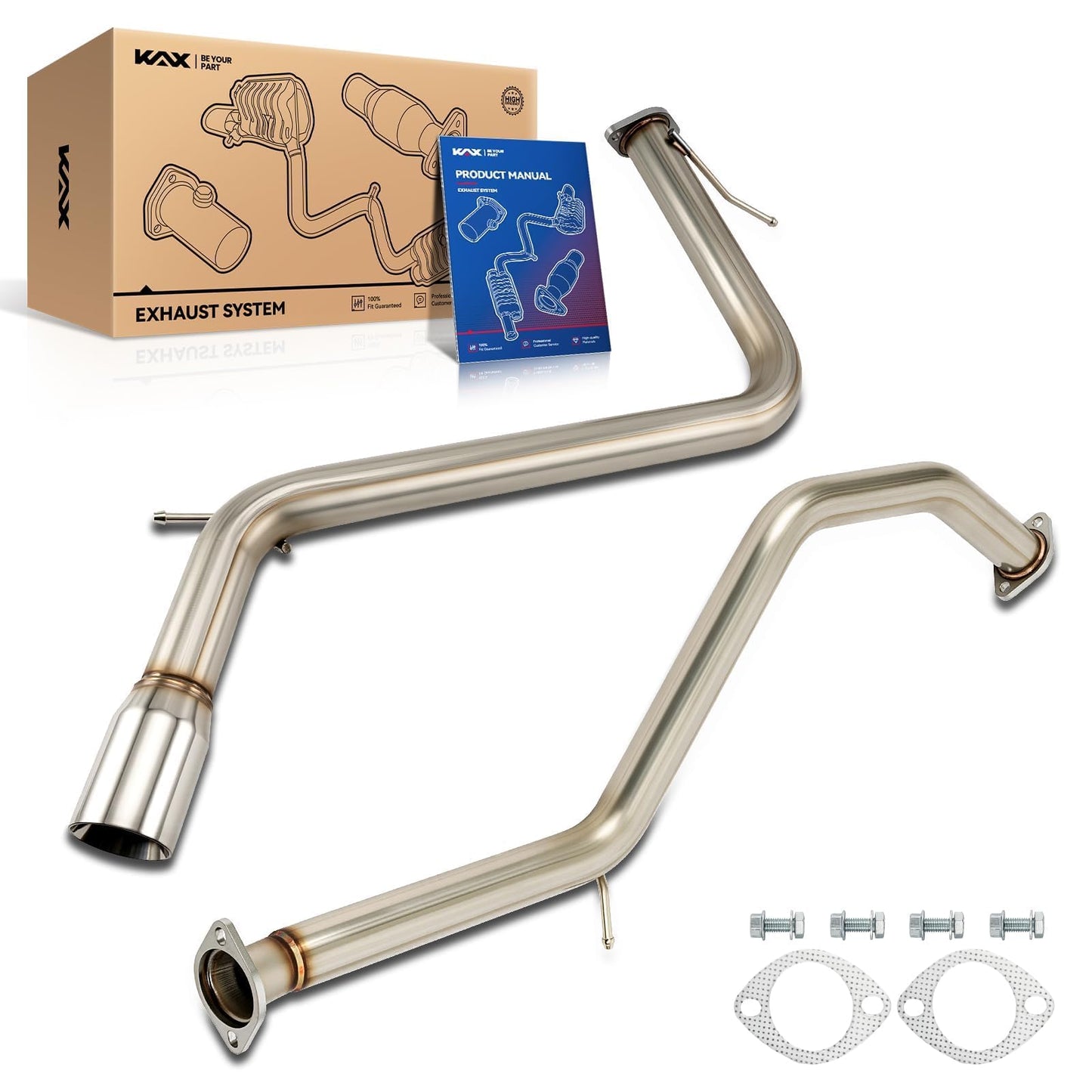 KAX Stainless Steel Cat Back Exhaust System Compatible with 2017-2018 Toyota Corolla iM