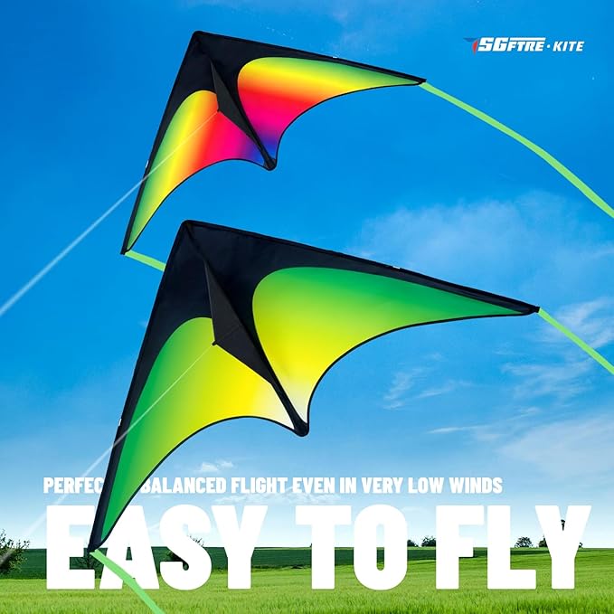 Delta Kite Two Set for Kids and Adults,Easy to Fly Outdoor Fun Kites, Perfect for Beaches and Parks,Ideal Kids Kite and Adult Kites for Family Fun