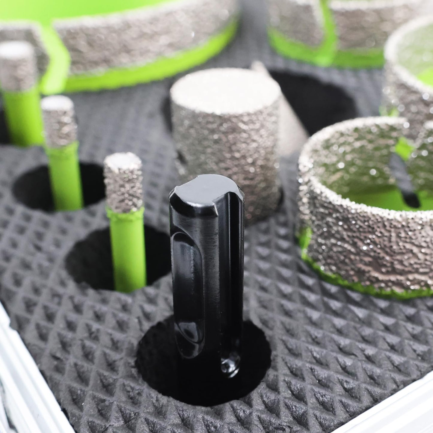 Diamond Tile Hole Saw Kit - FACHLICH from 1/4" to 4" Porcelain Ceramic Tile Diamond Core Drill Bits Set 12pcs 4/5" Finger Bit 2" Beveling Chamfer