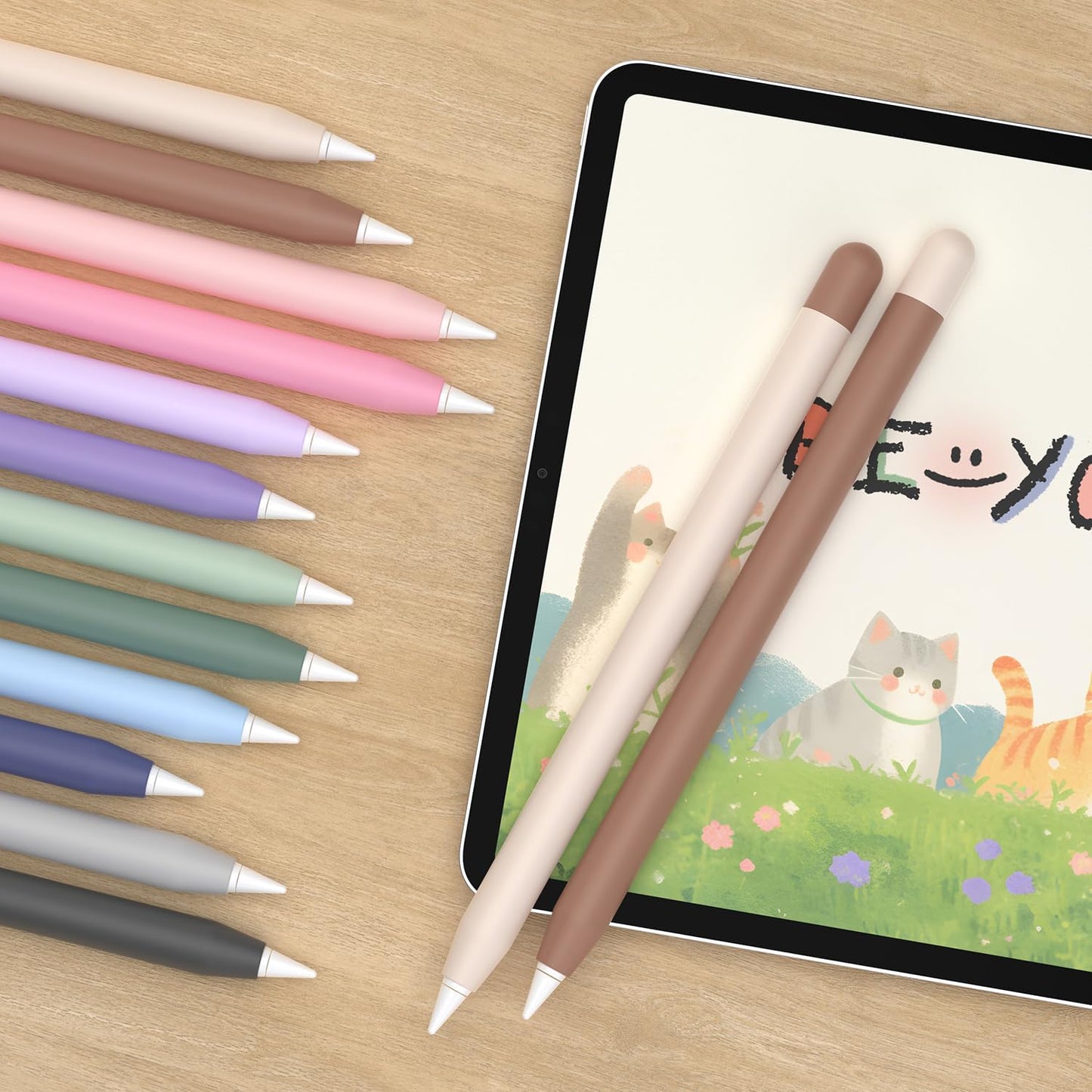FAFALITHIC 2 Pack 1st Silicone Case Compatible with Apple Pencil Generation Cover Protective Sleeve Comfortable Grip
