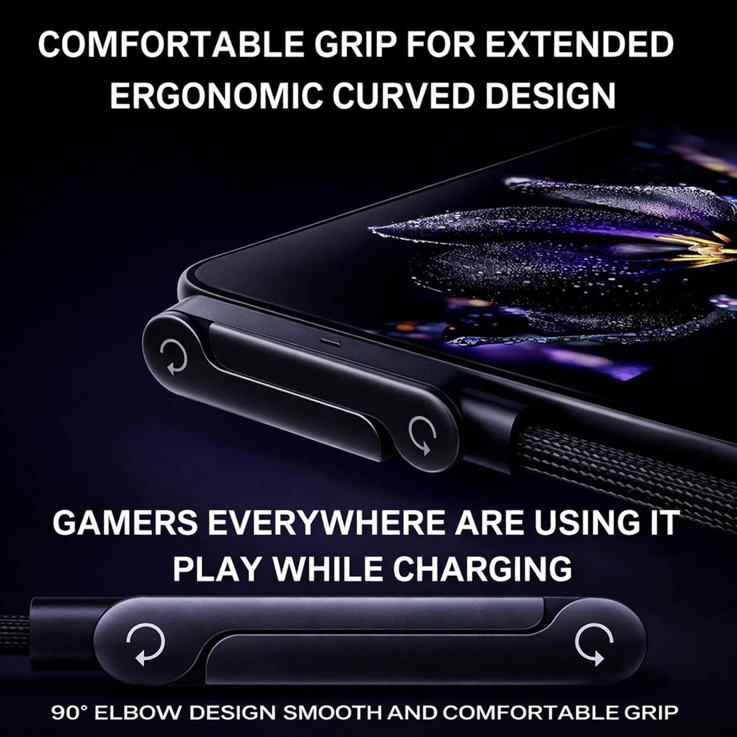 Antusckon 240w 2-in-1 Invisible Holder Charger Cable with Stand, Super Fast Charging Fast Charging Cord & Phone Stand