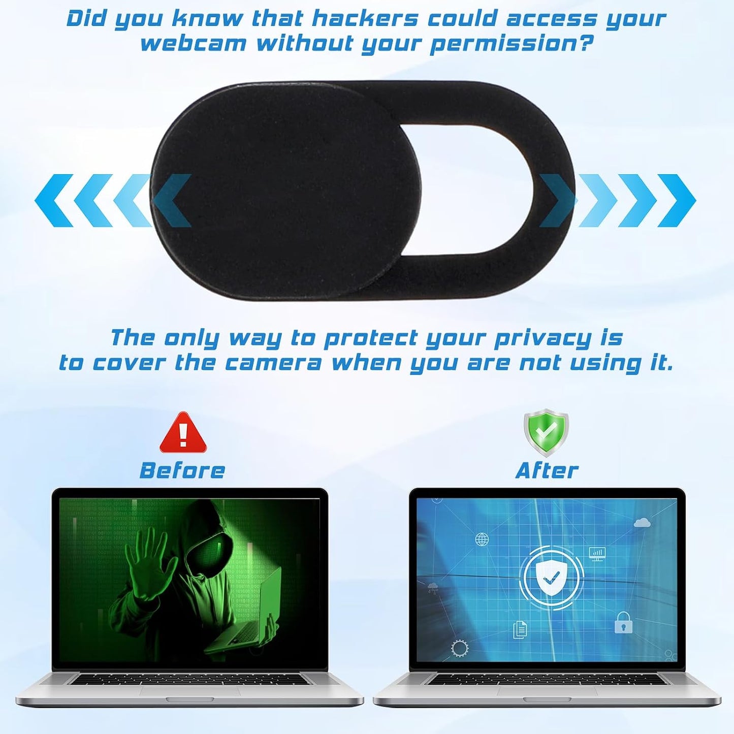 LIQWEI 30Pcs Webcam Cover, Camera Privacy Cover Slide, Phone Laptop Camera Computer Cameras Covers Slide, Webcam Covers