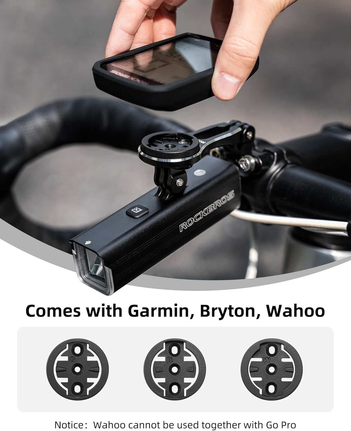 ROCKBROS 4 cm Bike Computer Mount Adjustable Out-Front Bicycle Computer Mount Aluminum Integrated Cycling Computer