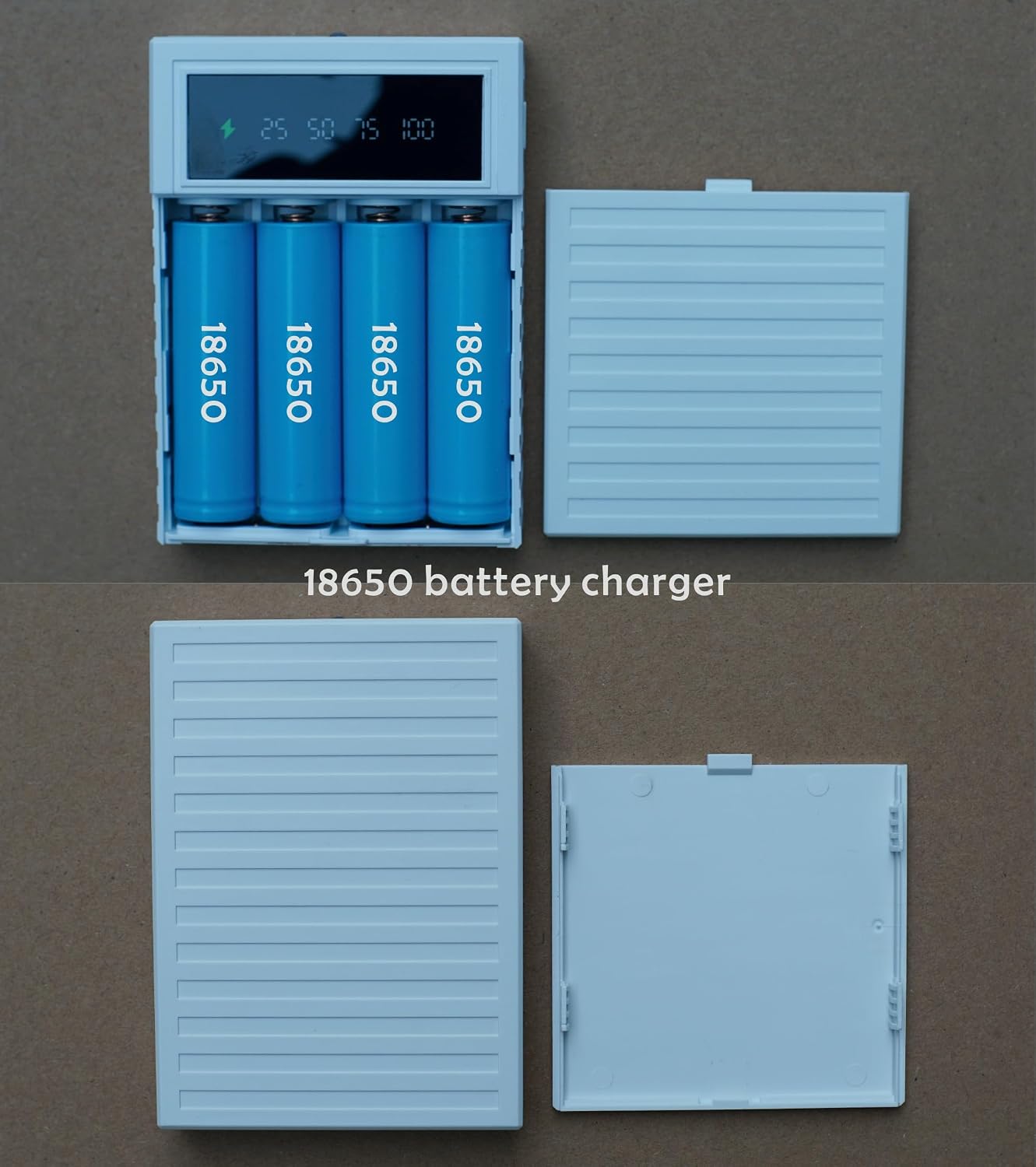 Yinow 22.5W 4 18650 Fast Charging DIY Power Bank Case for x Batteries, Solder-Free Holder Box