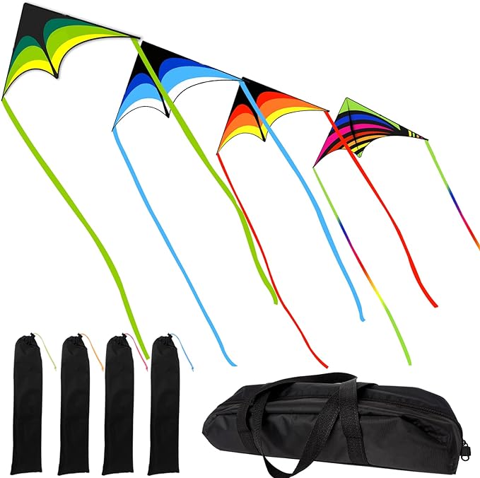 Mint's Colorful Life Delta Kite for Kids & Adults, Extremely Easy to Fly Kite, Best Kites for Beginner