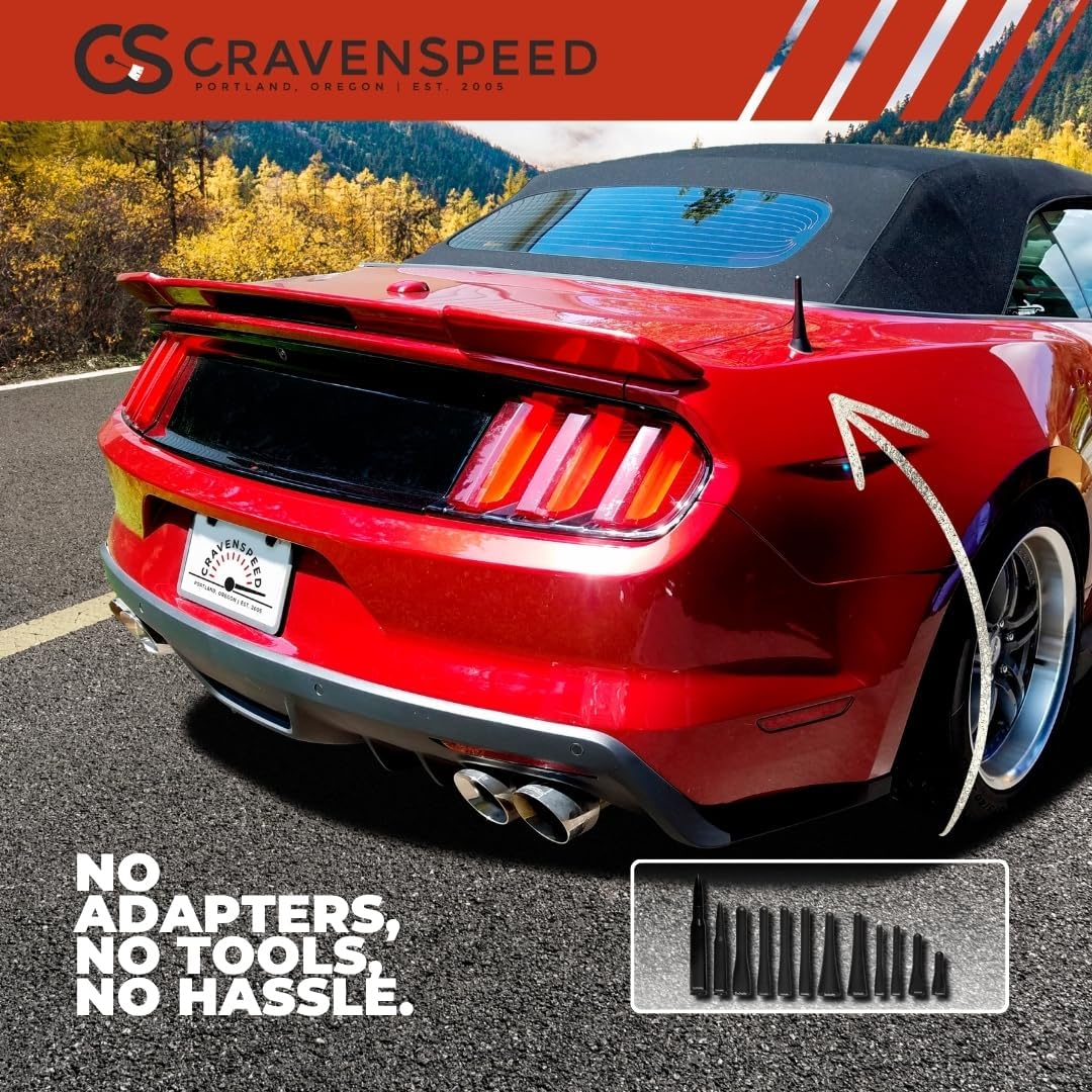 CravenSpeed F-150 2009-2024 3.2 Inches Stubby Antenna Compatible with Ford | | Short Antenna Replacement | Made in The