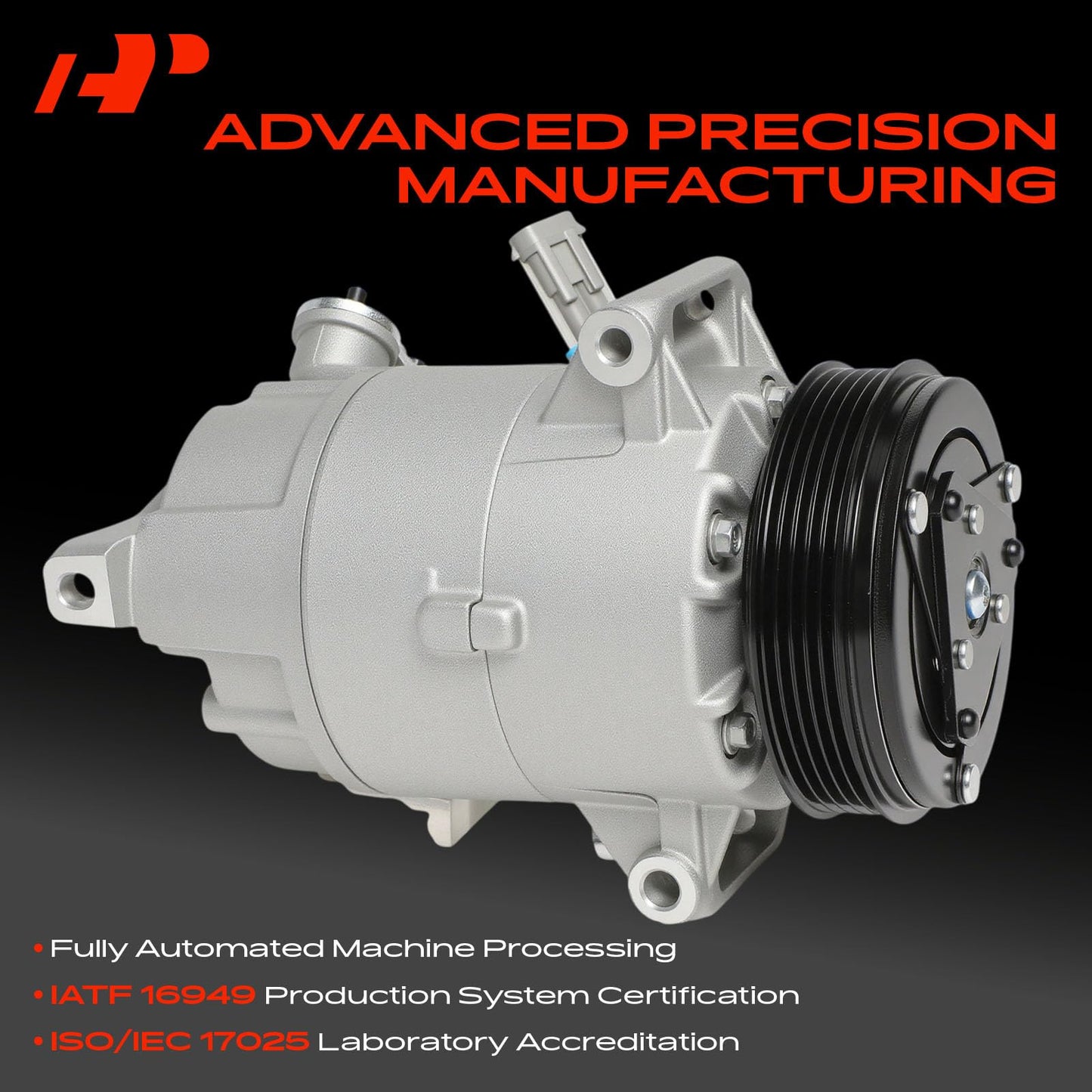 A-Premium A/C Compressor with Clutch Compatible with Chevrolet Cavalier Cobalt HHR, Pontiac G5 Pursuit Sunfire, Saturn Ion
