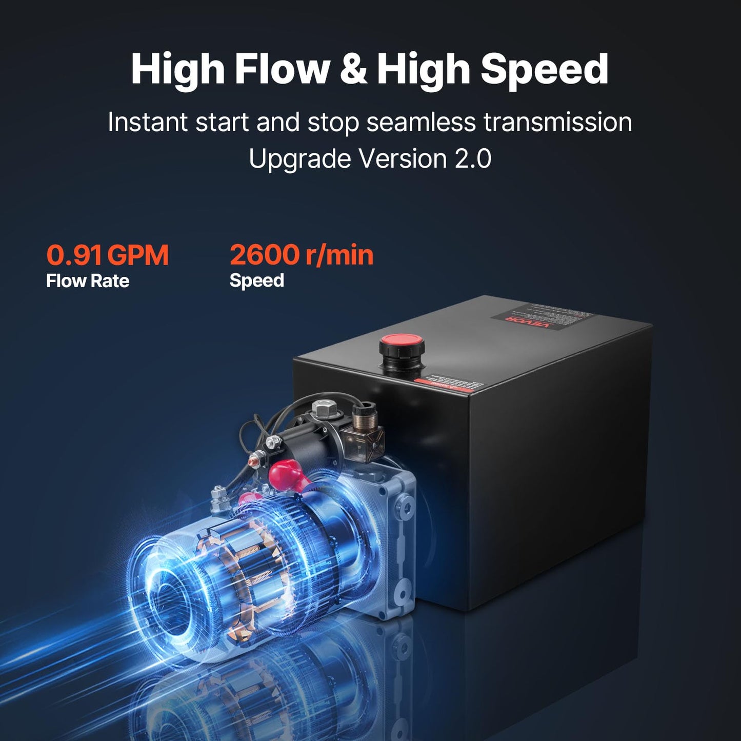 Mophorn Hydraulic Pump, 10 Quart Hydraulic Power Unit, Single Acting Hydraulic Pump, 12V DC Hydraulic Pump (Steel Reservoir, Single Acting, 3200 PSI) w/SAE#6 Connector for Dump Trailer Car Lifting