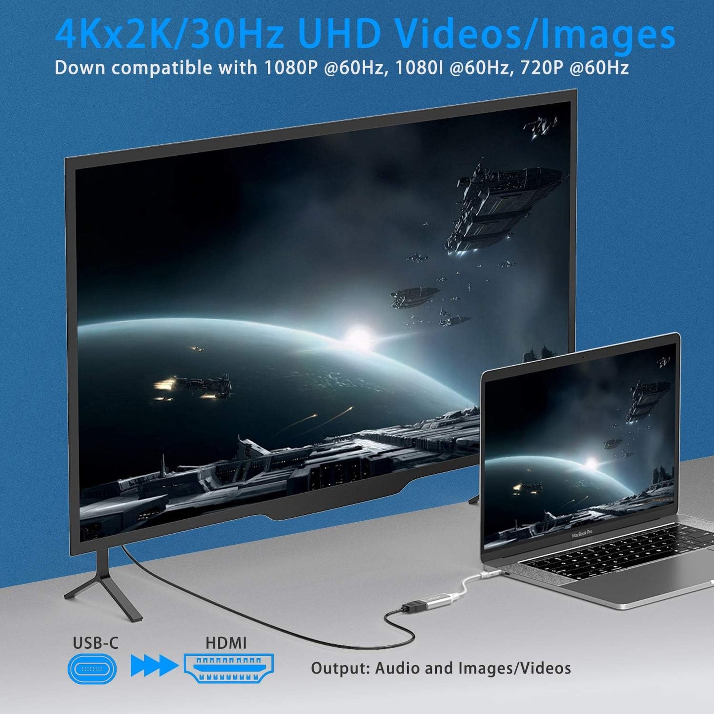 4K 3) 2019/2018, S9/S8, 13, 7 USB C to HDMI Adapter Cable, MOKiN USB-C Type C (Thunderbolt to HDMI Adapter for MacBook